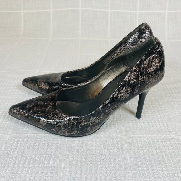 SUZY SHIER Snakeskin High Heels - Picture 7 of 15